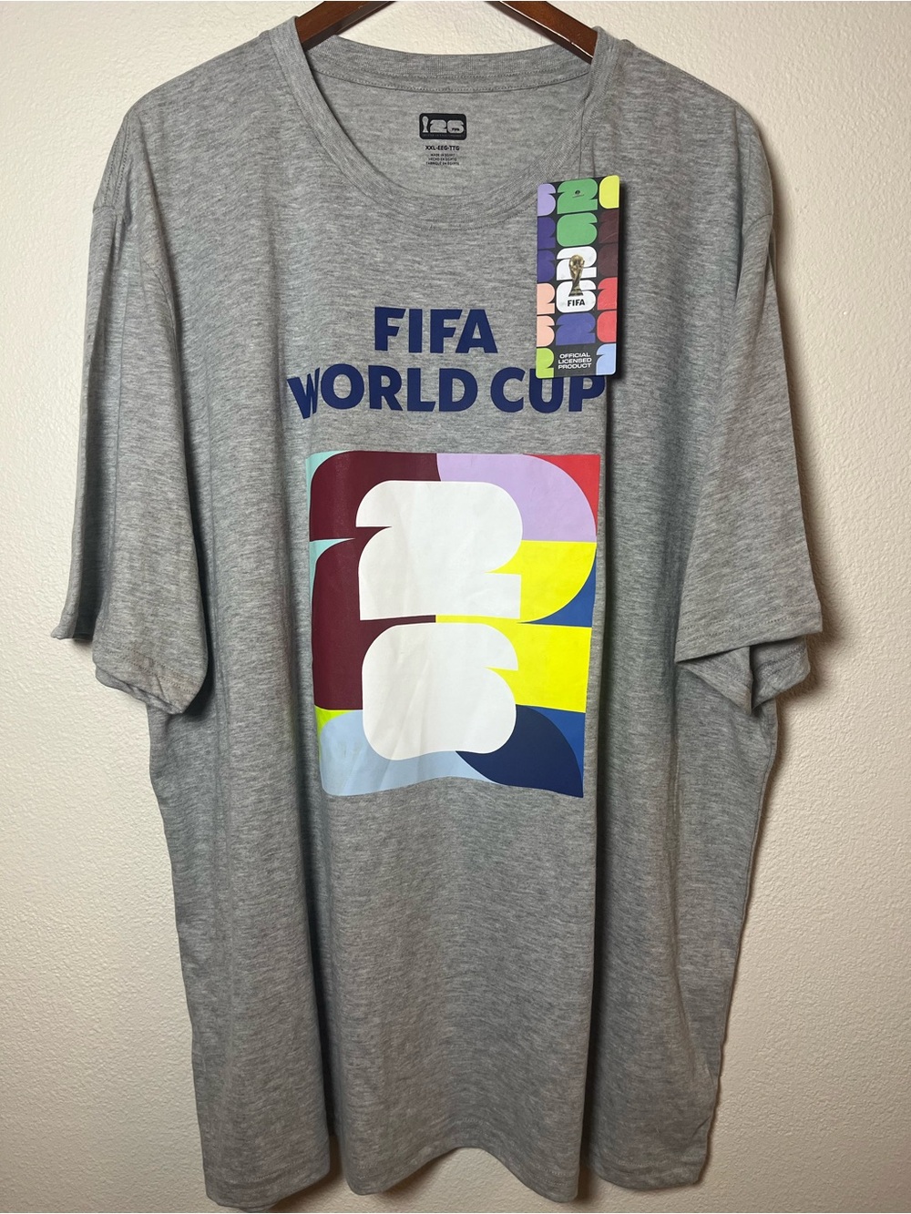 FIFA World Cup Tee - Gray with Multicolor Logo NWT